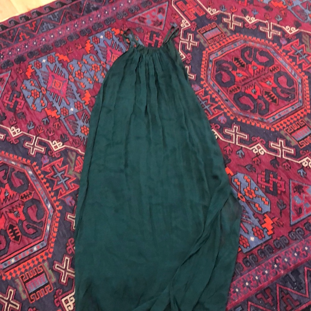 Emerald green goddess dress